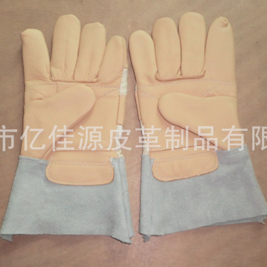 家私皮加托手套防阻燃本色双层牛皮防火耐磨焊工劳保防护焊接手套