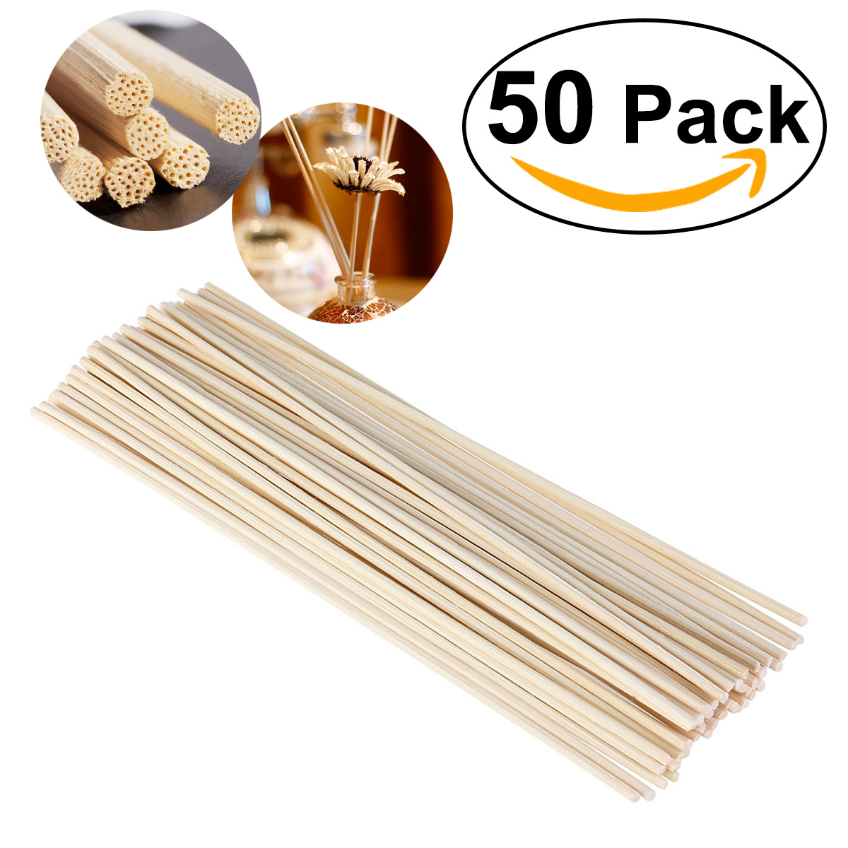 50Pcs Aroma Diffuser Replacement Rattan Reed Sticks Air