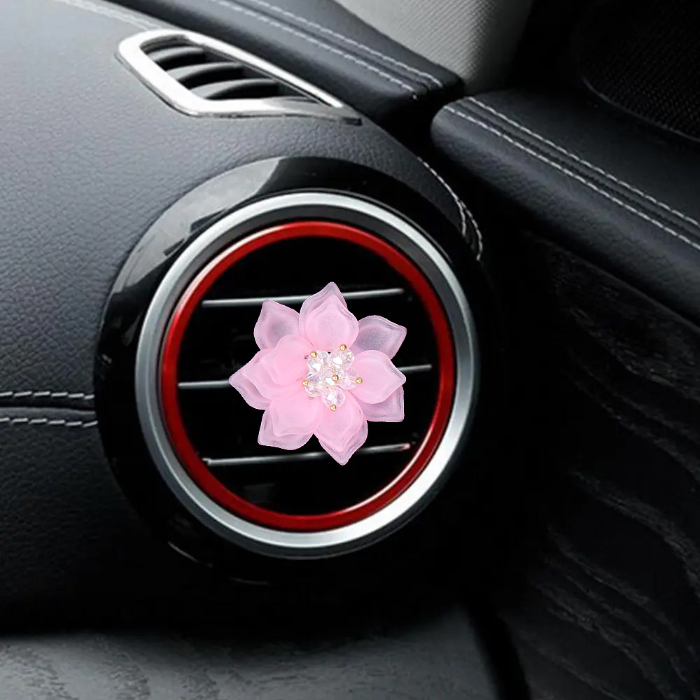 Salida de aire acondicionado de aromaterapia de coche, flor de loto creativa, decoración de fragancias de coche, celebridad de Internet, perfume de coche, decoración de mujer