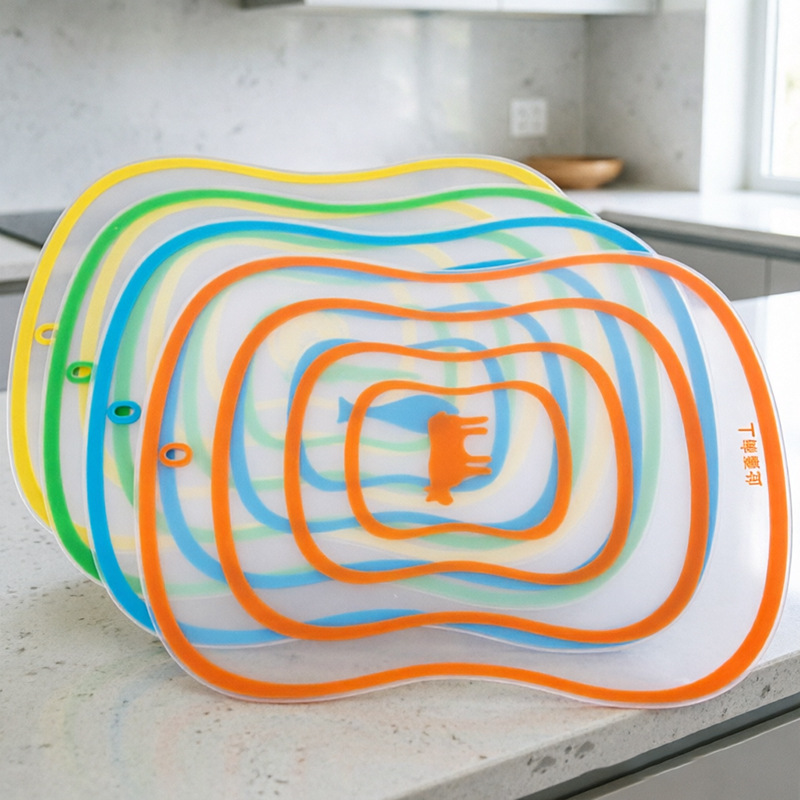 Transparent Flexible Frosted Sorting Cutting Board Kitchen Plastic Cutting Fruit Cutting Board Plastic Cutting Board Supply