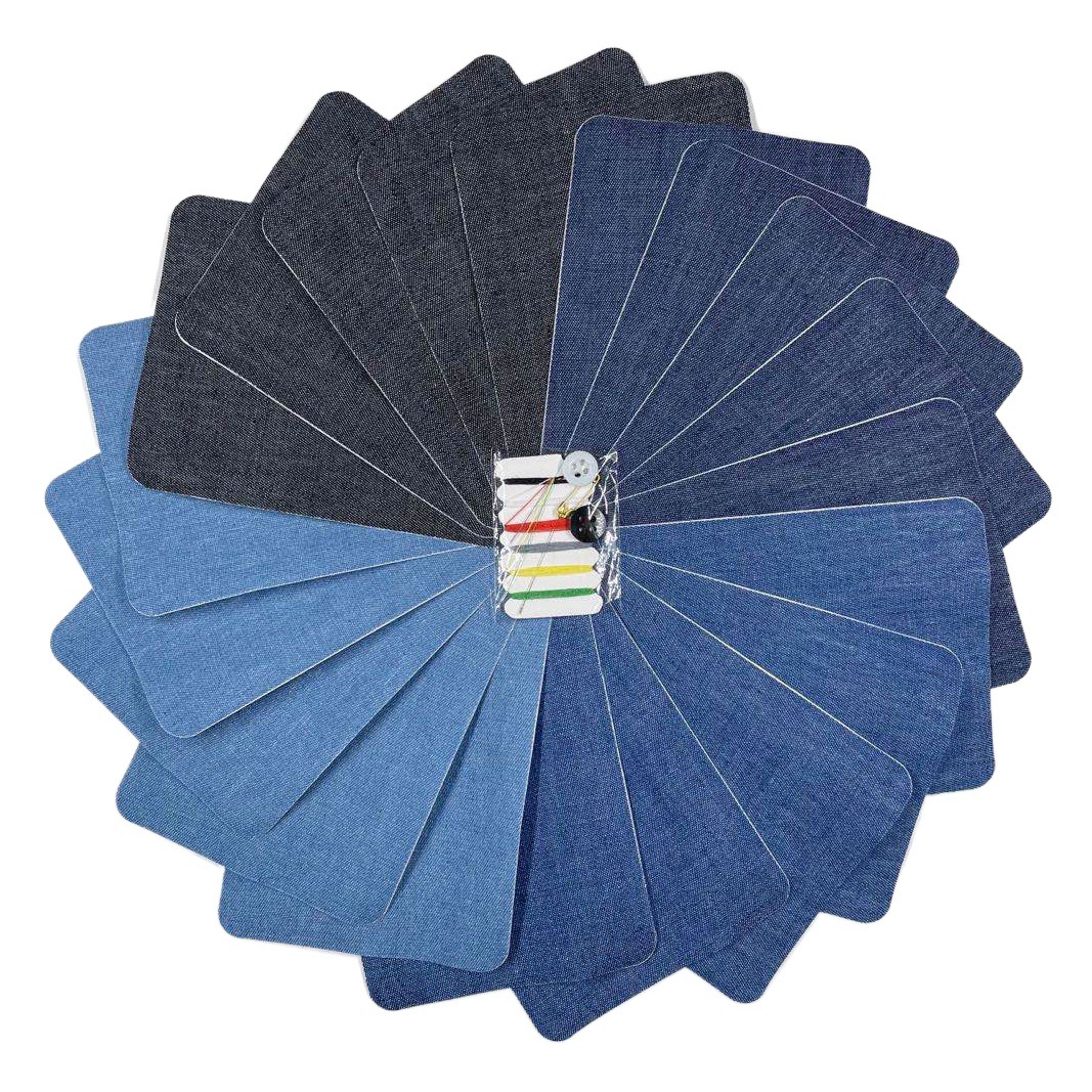 Adhesivo corte casual parche de planchado de mezclilla rectangular rodilla codo parche decorativo parche de tela