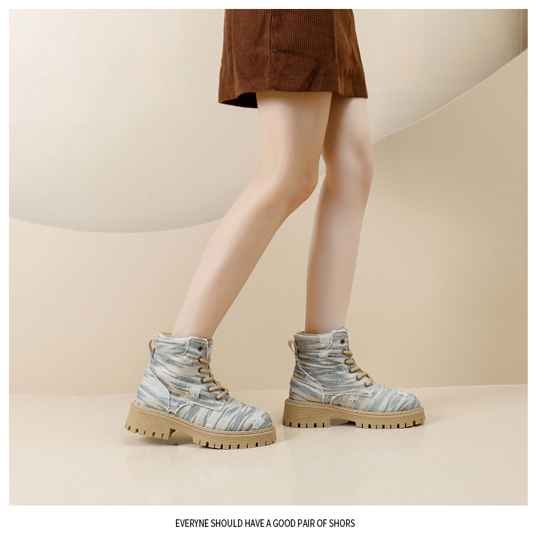 British Style Martin Boots For Women With Thick Sole And Round Toe_voghion.com