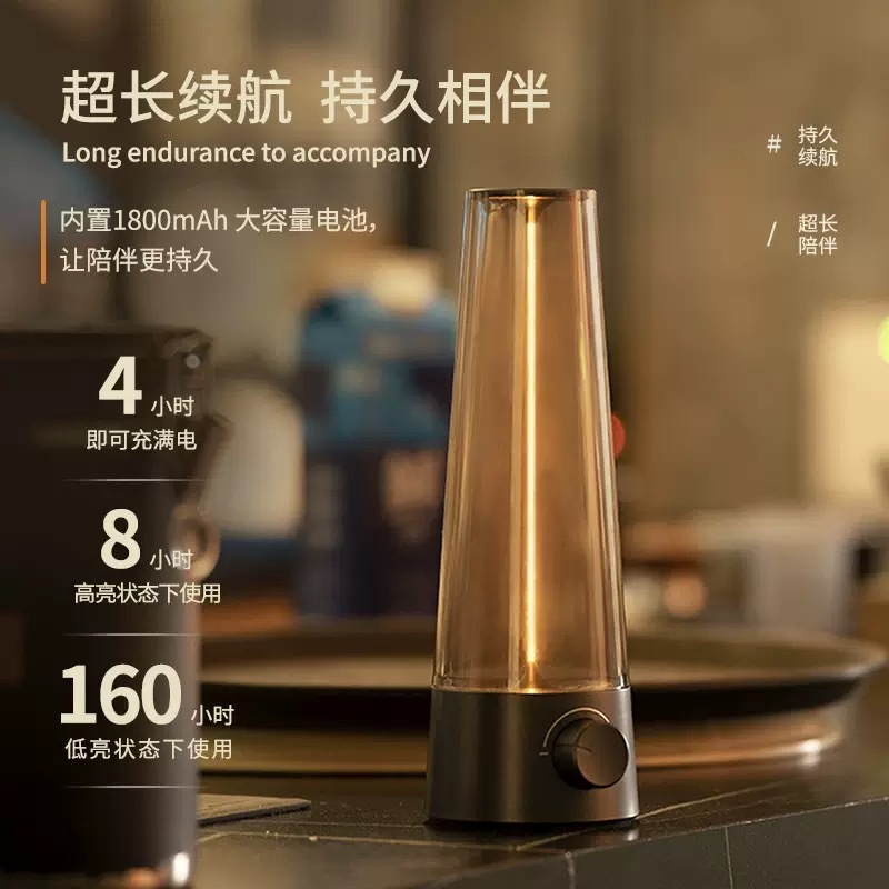 新款弦影复古灯usb充电床头灯创意氛围感家居桌面摆件礼物小夜灯|undefined
