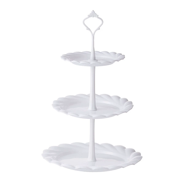Three layers of water drops round white pole white