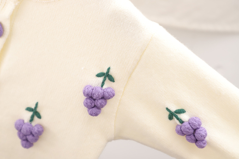 New Autumn Knitted Set Girl's Cute Hooked Flower Woolen Dress Warm cardigan pleated skirt_voghion.com