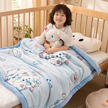 秋冬儿童毛毯幼儿园学生被子双层加厚亲肤拉舍尔婴儿云毯午睡盖毯