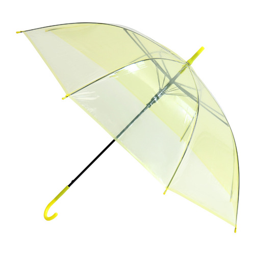 5YA1 wholesale transparent long pole straight handle Korean version universal small fresh dance advertising transparent umbrella for male and female students thickened