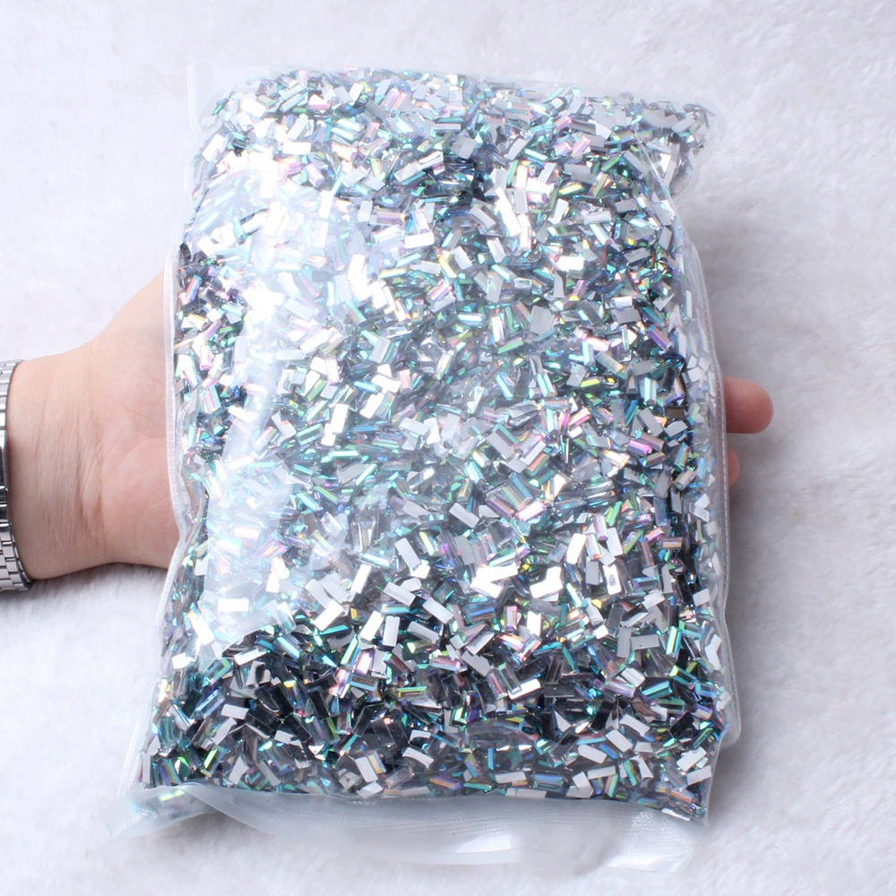 Rectangular nail decoration for manicure, diamond accessory for nails, new collection, internet celebrity, DIY
