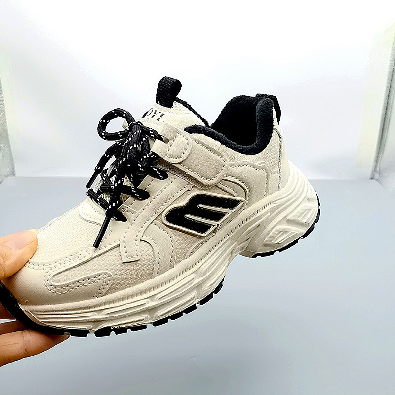 32-37 Tales de invierno de cuero de algodón zapatos deportivos de cuero para niños zapatos de skate para niños de primaria y media edad zapatos de carrera para niños