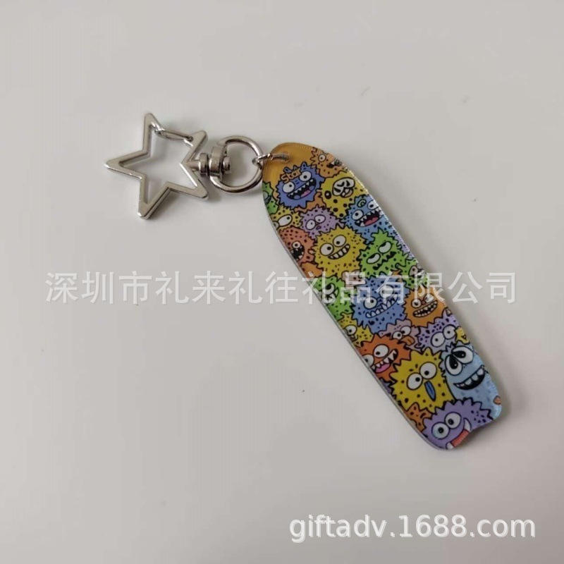Qバージョンアニメ周辺アクリル人形キーホルダー二層アクリルプレートキーペンダントフルカラー印刷ペンダント|undefined