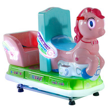 顽北乐 新款儿童电动投币MP5双人座小汽车摇摇车英伦火车摇摆机