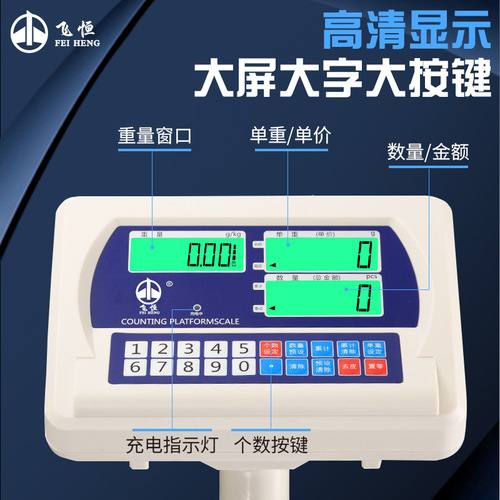 Flyhong E218C Counting 100kg High-Precision Desktop Electronic Scale 200kg Floor Scale