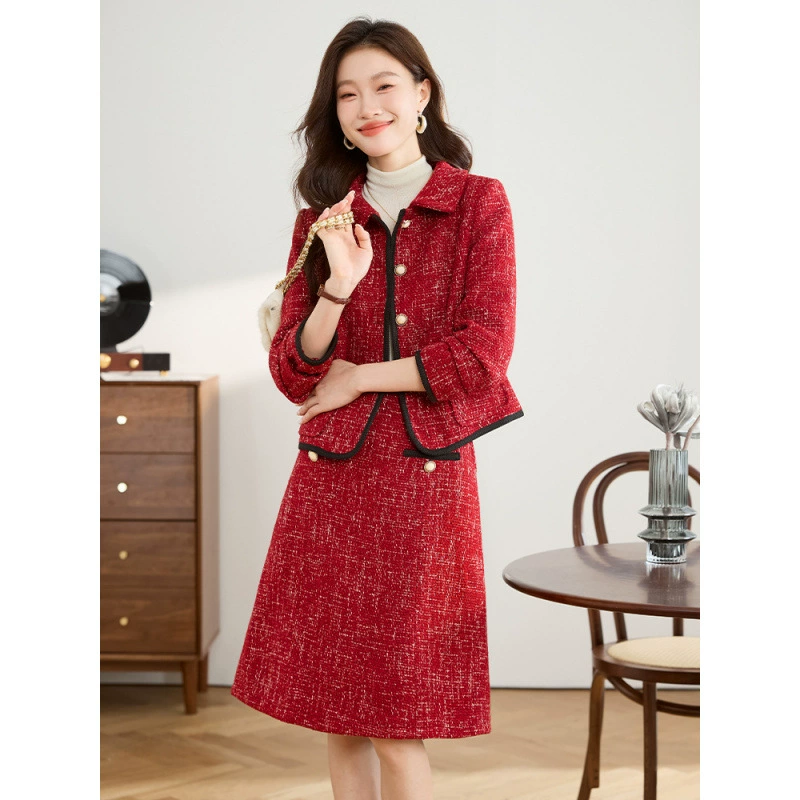Set, universal jacket, skirt, Chanel style