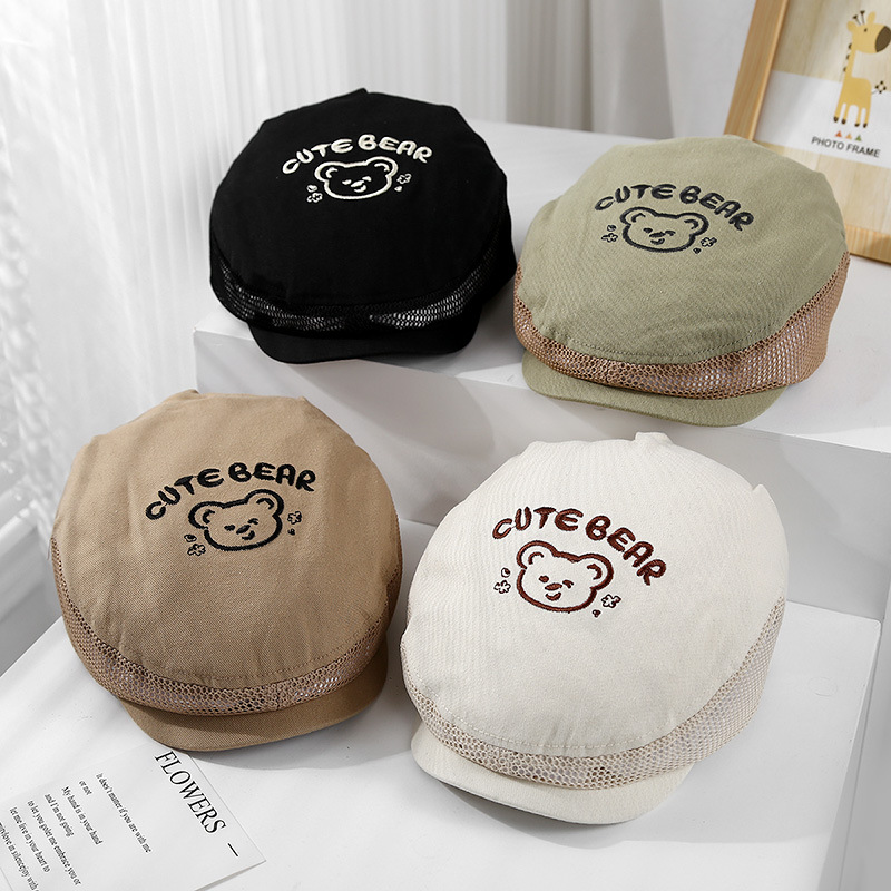 Baby Berry Sombrero de verano protector solar fino para niños, sombrero de visera, sombrero de entrada delantera, malla para niños, sombra transpirable