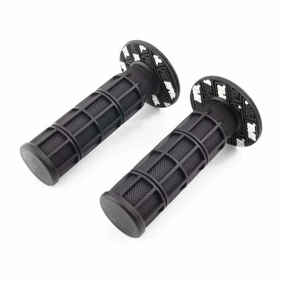 Motorcycle Handlebar Grips, Sports Car Throttle Grips, Off-Road Handlebar Grips, Colorful Anti-Slip Handlebar Grips (Motorcycle Handle Cover) - black-pair