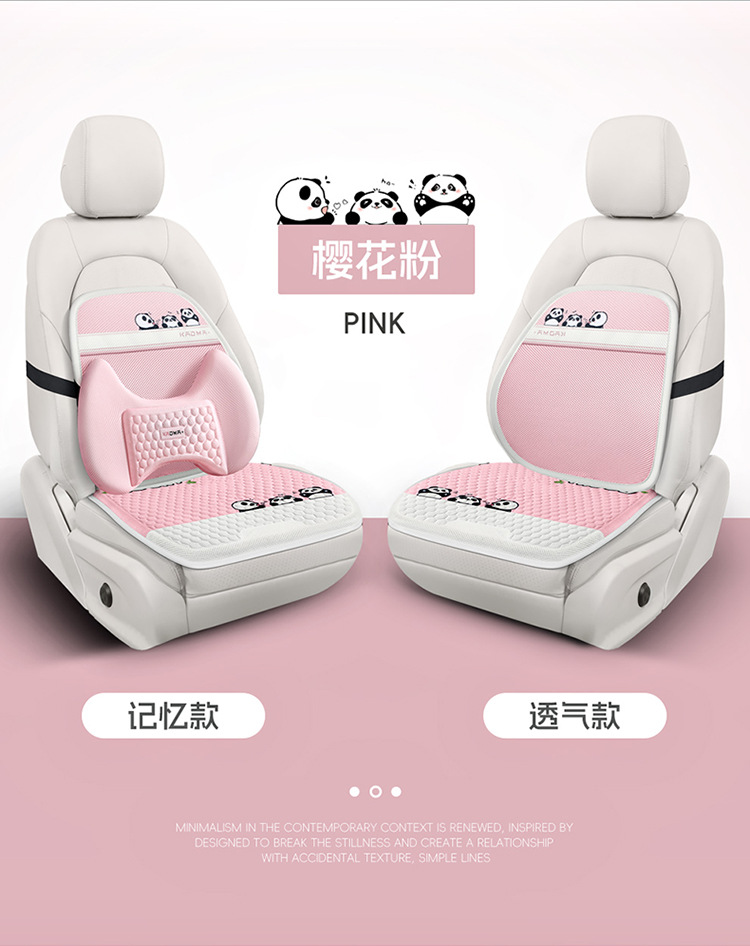 Car Seat Cushion, Universal for All Seasons, Cartoon Cute Pacha Dog Summer Breathable Half-Pack Rear Seat Cover