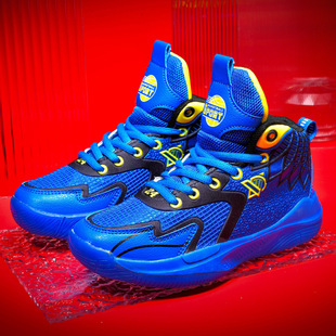 2025 New Spring Mesh Breathable Children Basketball Shoes Non-slip Basketball Shoes