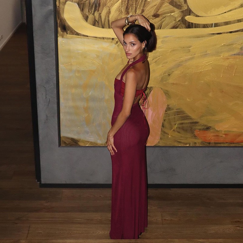 Women's European American Style High Waist Sexy Backless Mermaid Dress Slimming Elegant Fashion 2025 New Feel Cross Border_ecoleips.com
