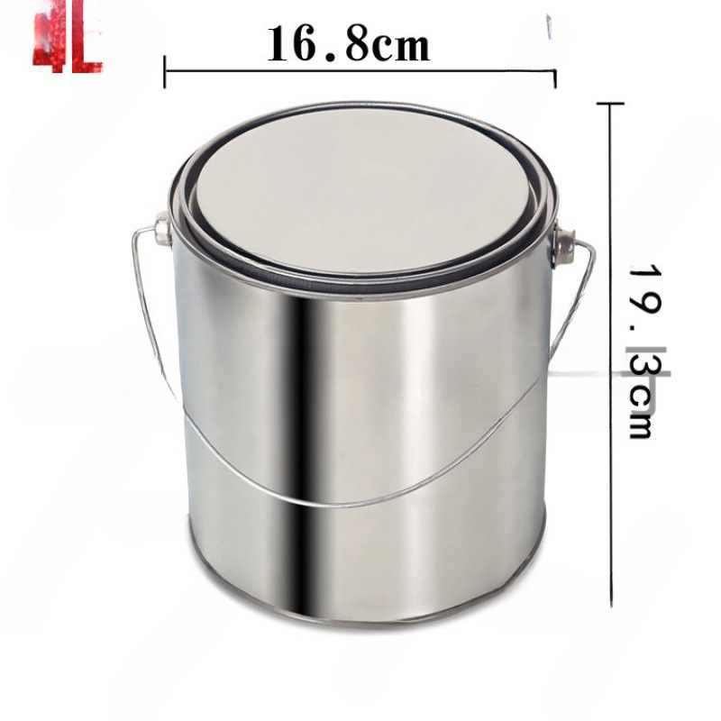 沥青取样桶留样铁罐手提油漆桶带盖铁桶分装密封罐子铁皮桶圆桶