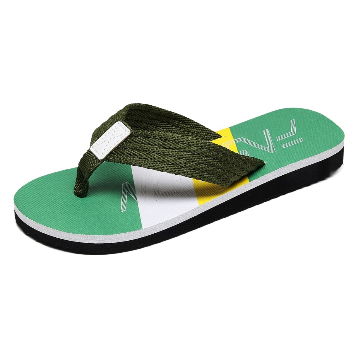 Трансграничные новые модные шлепанцы с цветными блоками, мужские летние европейские и американские модные верхняя одежда, внешняя торговля, пляжные тапочки Ближнего Востока