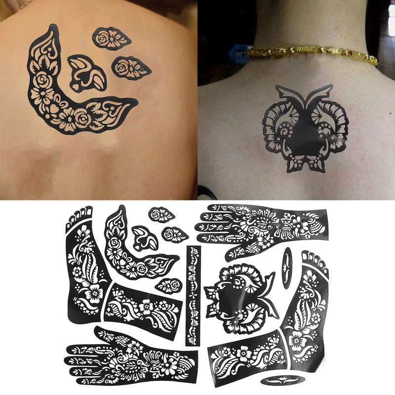 Indian Henna Tattoo Sticker Large Image Template Hand and Foot Spray-Painted Hollow Pattern Tattoo Sticker Temporary Tattoo Sticker Indian Henna Tattoo Sticker Large Image Template Hand and Foot Spray-Painted Hollow Pattern Tattoo Sticker Temporary Tattoo Sticker