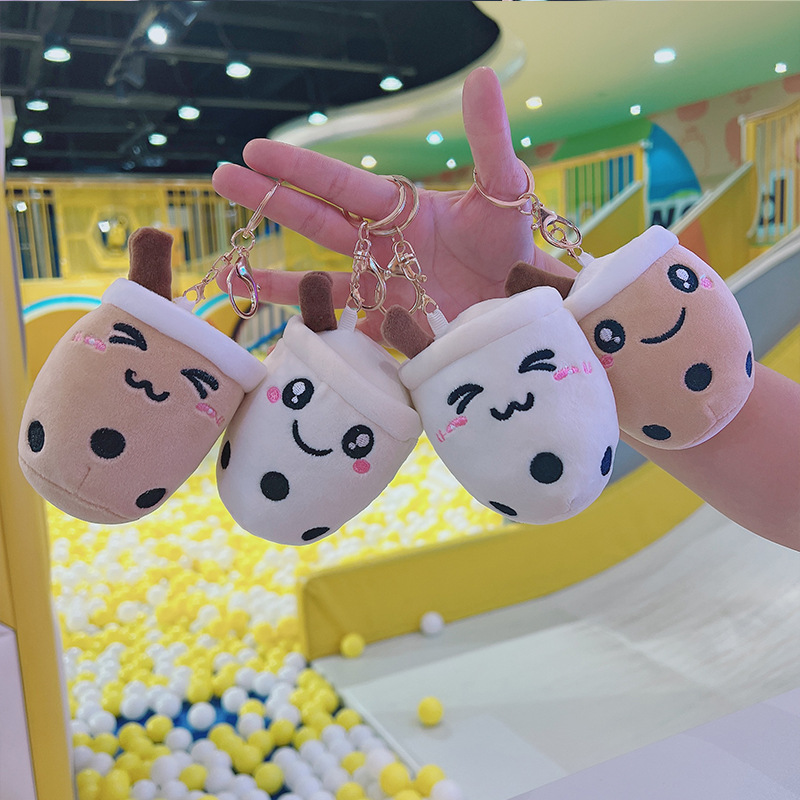 Lindo leche taza de té muñeca colgante de peluche muñeca de juguete llavero máquina de agarre muñeca de trapo muñeca de boda femenina muñeca de lanzamiento