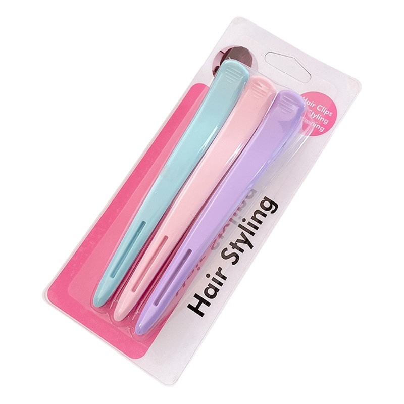 Pinza sin marcas para peinado, teñido, larga boquilla, sección de cabello, peinado formal
