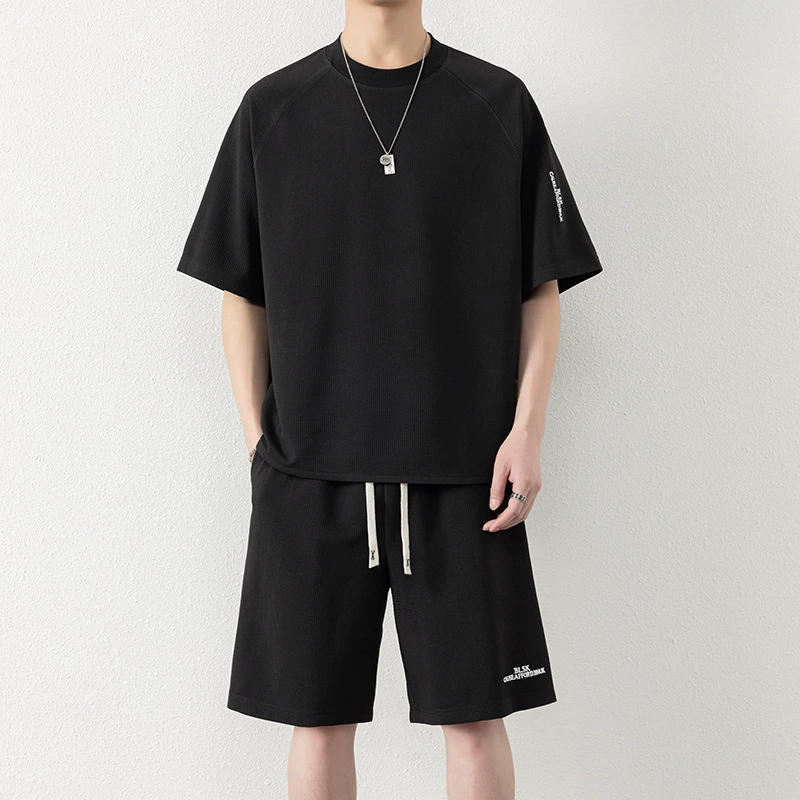 (Граница торговли), спортивный комплект для путешествий на открытом воздухе и скалолазание, модные рукава, летний комплект, с коротким рукавом, корейский стиль