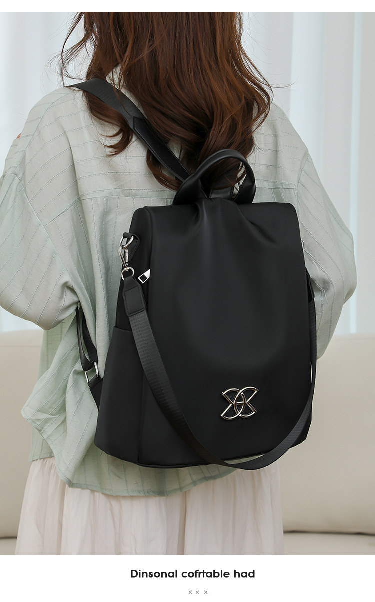 Weiblicher 2024 neuer Trend Oxford-Stoff leichter atmungsaktiver modischer lässiger Damen-Diebstahlschutz-Rucksack_voghion.com