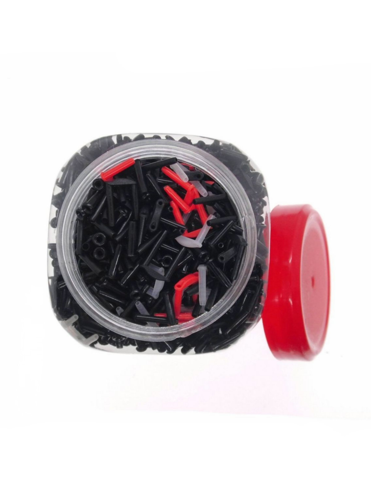 Tubo para raqueta de bádminton con tubo protector negro, material de nailon, doble cierre, doble orificio para cordaje, orificio para cordaje individual, juego completo. image 6