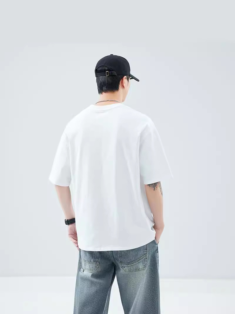 Camiseta de hombre Danbaoni, verano 2025, nueva, estilo japonés, marca de moda, estampado de letras, camiseta holgada