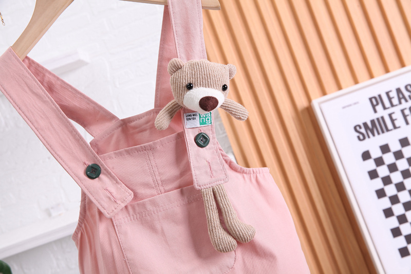 Summer Season Girl'S Gender Cute Style Cute Letter Bear Cotton Girls Clothing Sets