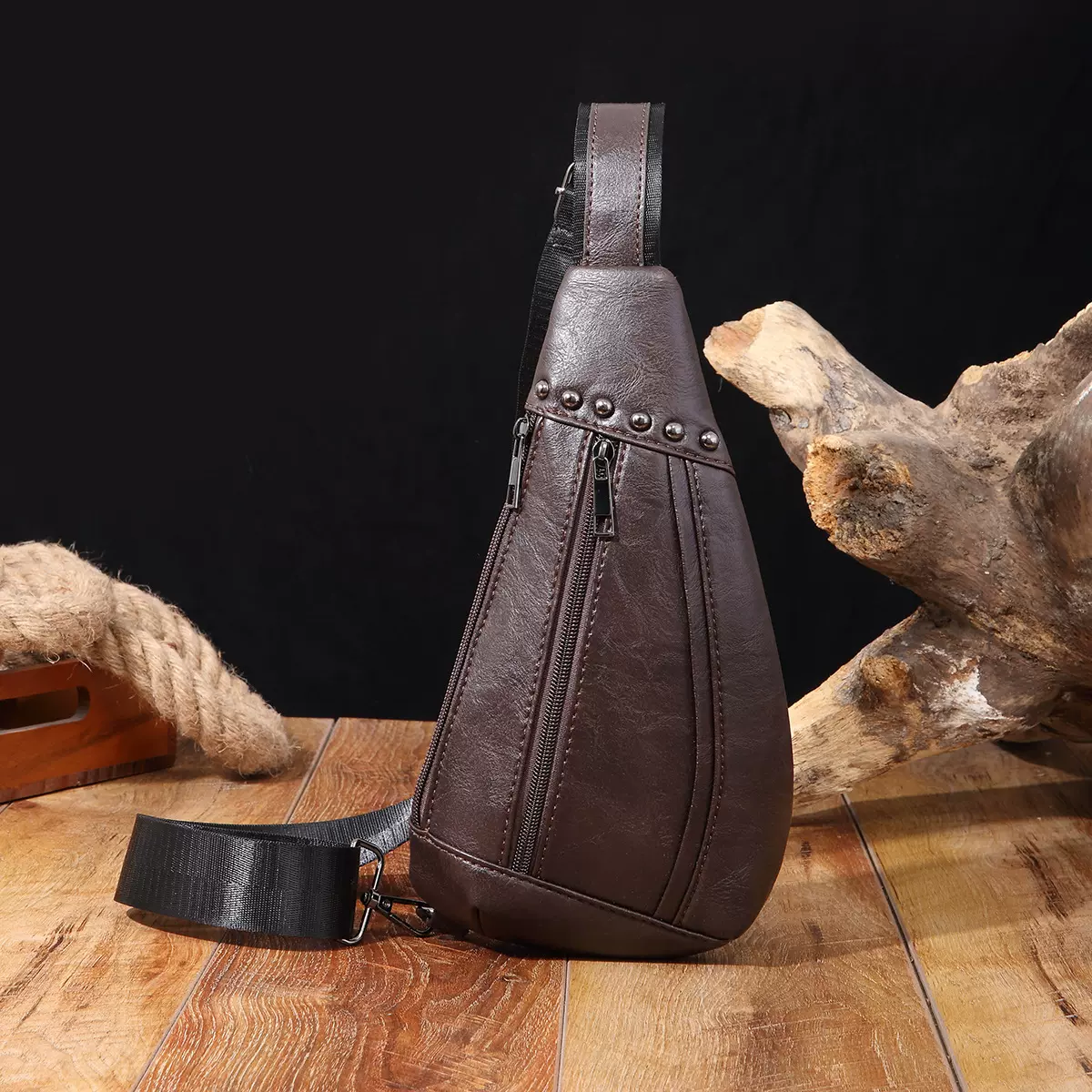 欧美复古女士休闲时尚胸包腰包斜挎包西部牛仔机车风供跨境亚马逊