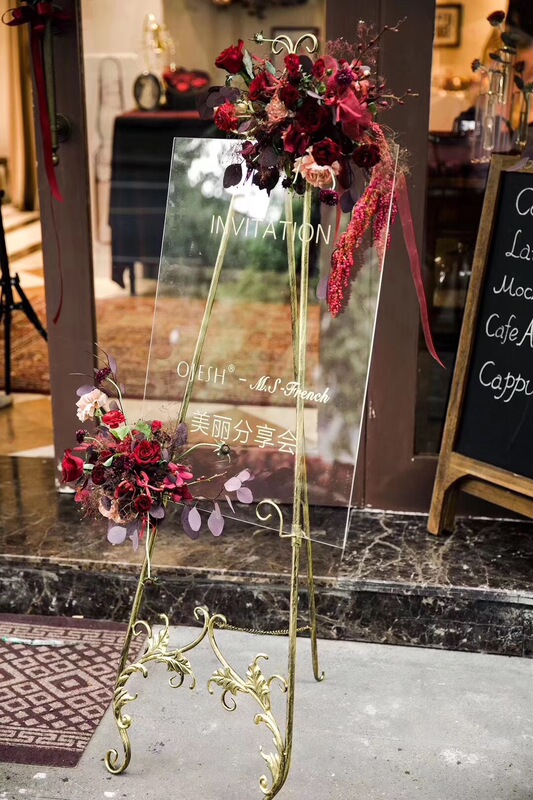 Metal Easel Bracket Wedding Welcome Photo Display Rack Advertising Display Rack Wedding Iron Easel Photo Frame Bracket