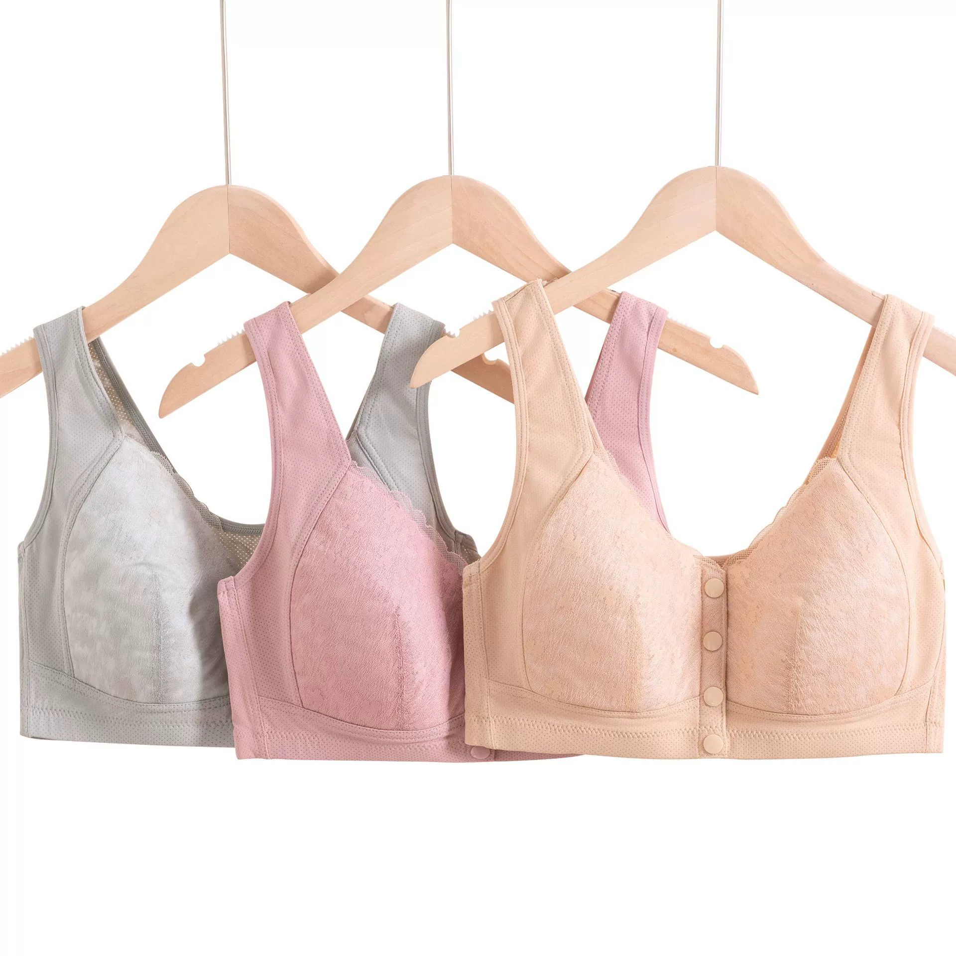 Comfortable underwear, tank top, wireless bra, bib, for middle age, plus size