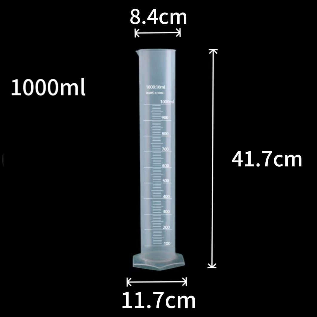 cilindro de medición de taza de plástico herramienta de pesaje resistente a altas temperaturas línea azul cilindro de medición pp escala cilindro de medición taza barril de medición