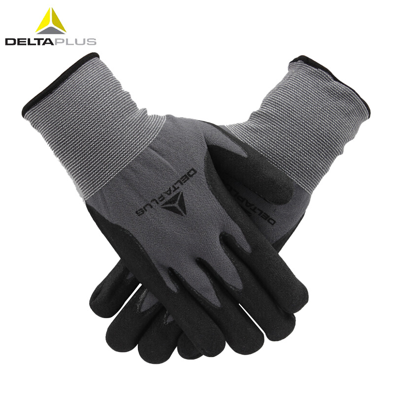 代尔塔 201729 无缝尼龙针织手套PU涂层耐磨损抗撕扯劳保防护手套