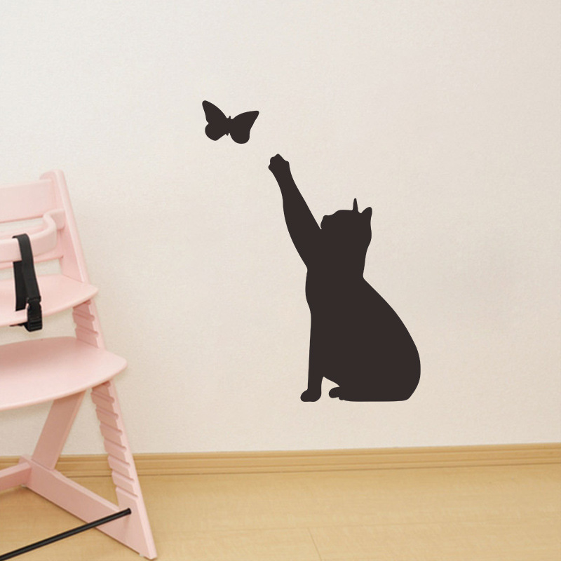 Fashion Solid Color Kitten Butterfly Wall Stickers Wholesale display picture 3