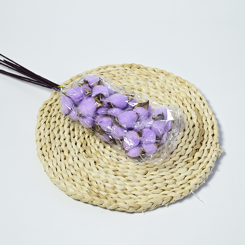 Ins algodón natural diadema Varilla flor seca arreglo floral diy hecho a mano Bouquet decoración material tiro tienda de flores suministros