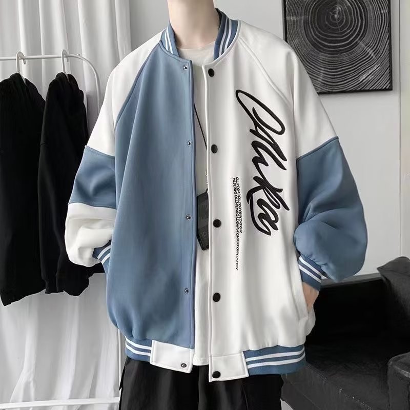 American Pu Shuai color a juego diseño uniforme de béisbol hombres y mujeres primavera y otoño marca de moda casual chaqueta de pareja de todo fósforo