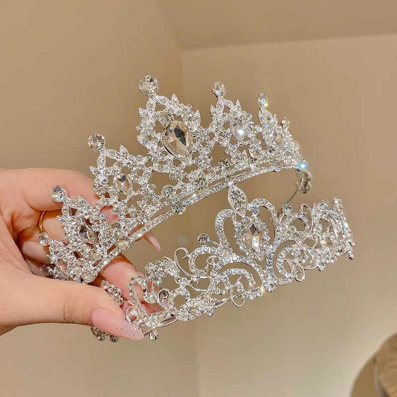Princesa corona tocado para niños de alta calidad diadema de perlas diadema para niñas corona de cumpleaños para niñas horquilla para bebés