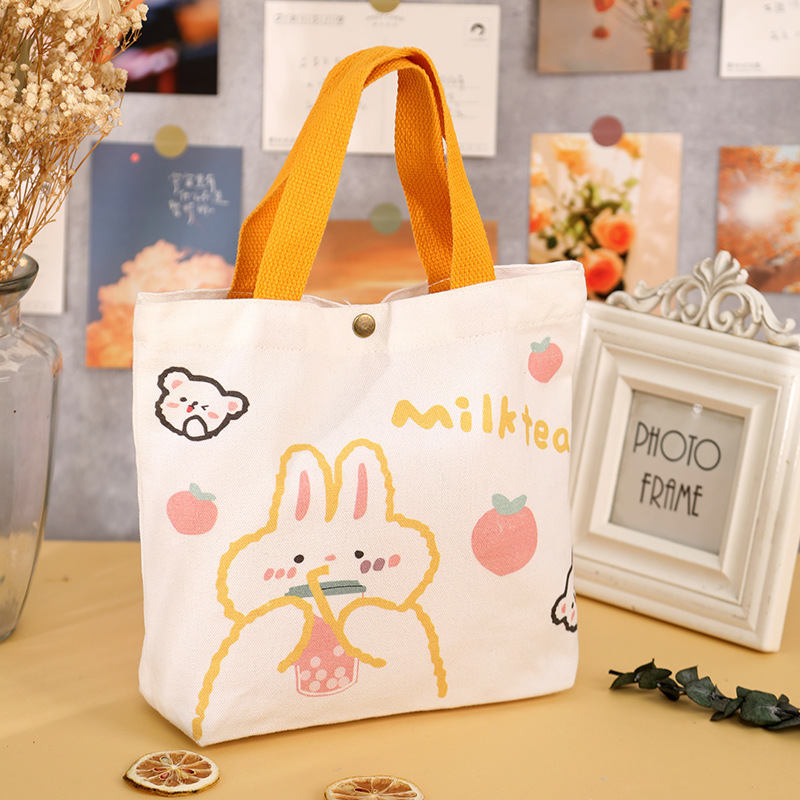 Hand-Held Shopping Canvas Bag, Children's Birthday Bag, Gift Bag, Student Tote Bag, Custom Printed, Casual and Portable