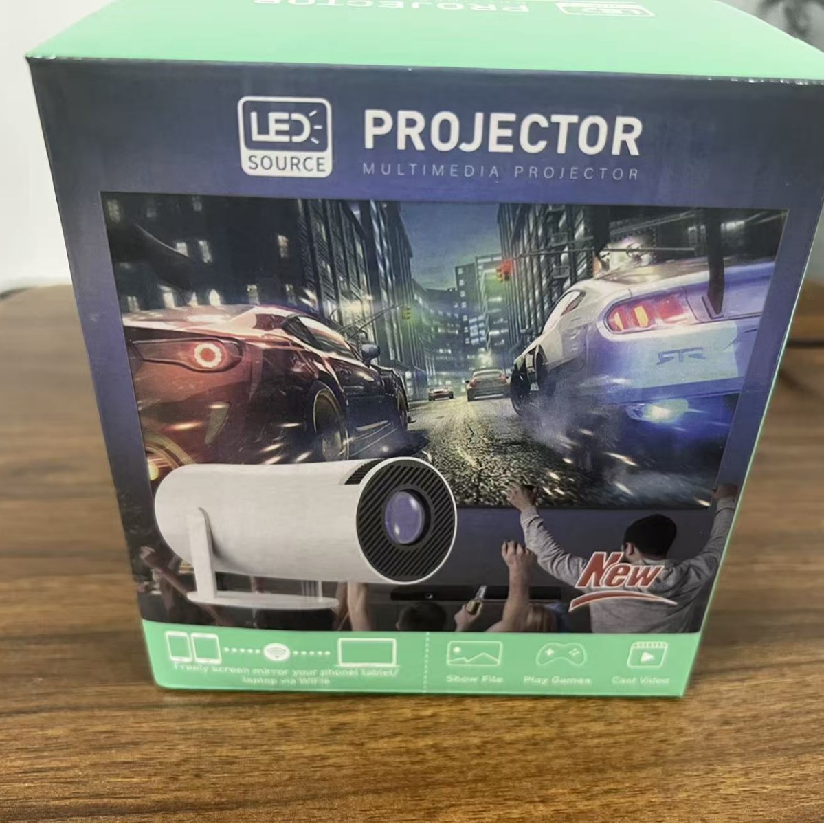 HY300mini Cross-border Same-screen Home Mini Portable Projector HD Home Wireless Wired Small Mobile Phone