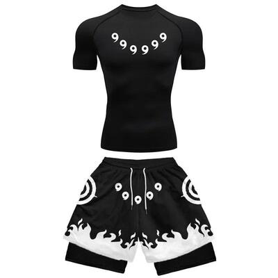 Z8380 On behalf of Amazon Cross border new pattern motion leisure time suit comic compress suit