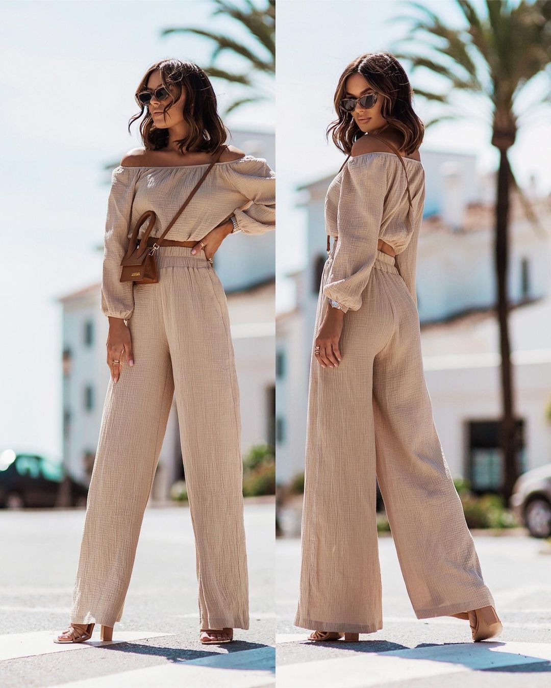2 Pieces Set Quantity Holiday Daily Women's Sexy Streetwear Solid Color Polyester Pleated Pant Co-ord Set Pants Sets