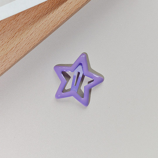 y2k Dopamine Star Hair Clip Women's Bangs Clip Side Broken Hair Five-pointed Star BB Clip Cute Hair Clip Headband Hair Accessories