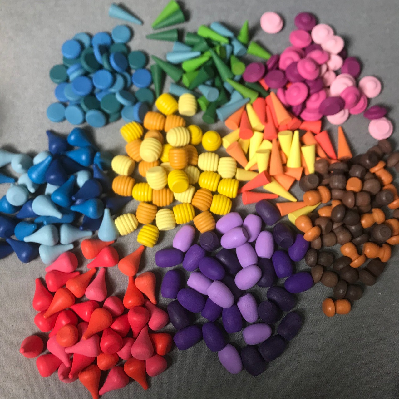 Rainbow Building Blocks Beech Small Cute Bulk Children's Creative Toys Early Education Educational Toys