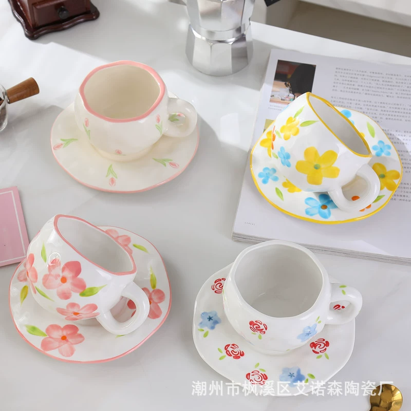 Creative ceramic coffee high quality tea cup for beloved, hand painting