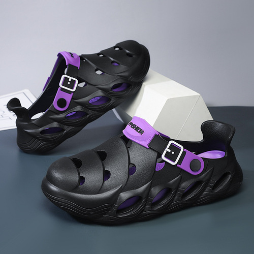 2025 New Sports Cross-border Baotou Summer Trend Men's Slippers with a Sense of Sophistication Thick Heel Elevation Slippers