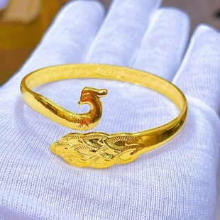 High imitation Vietnam gold plated phoenix bracelet imitation gold opening peacock bracelet gift jewelry